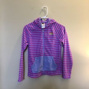 The North Face Girls Stripe Fleece Full-zip Hoodie